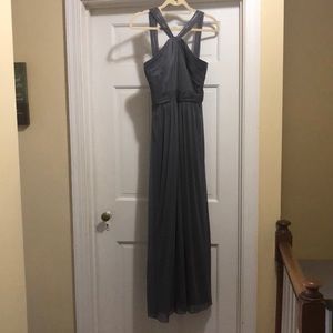David’s Bridal Bridesmaid Dress, pewter, size 4